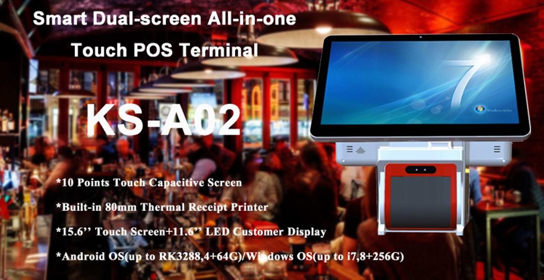 PTKSAI-Professional Dual Screen All-in-one Pos System Cash Register